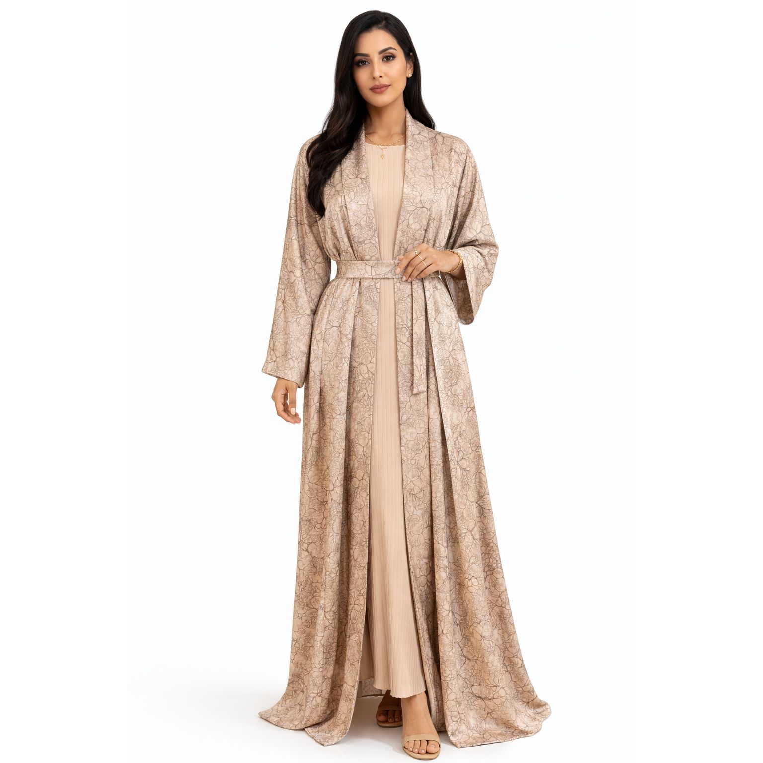 Abaya Empreinte Beige