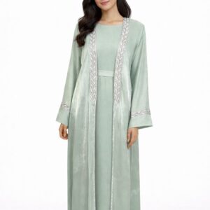 Abaya LUMINA MINT Perlé.
