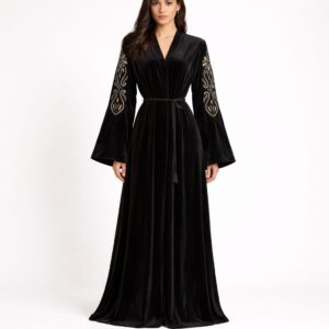 Abaya Velours Ornement